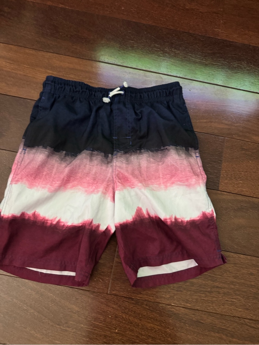 Cat & Jack Navy, Pink, White, Burgundy Tie-Dye Kids Swim Shorts
